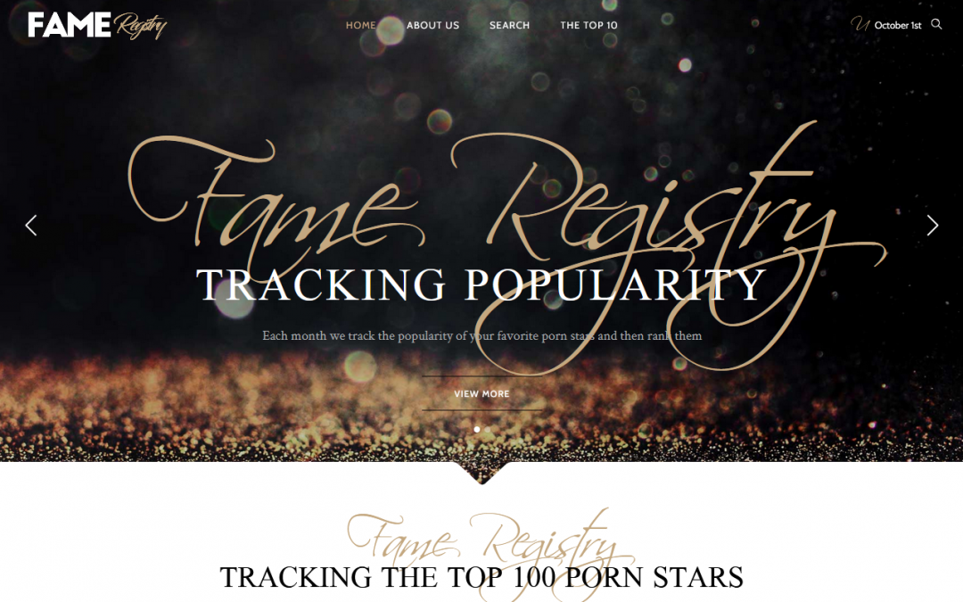 FameRegistry – Top Pornstars Tracker